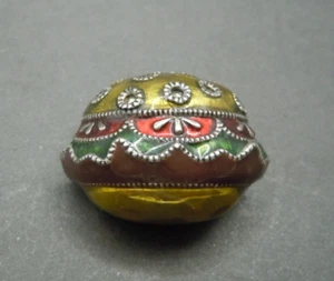 JUDITH JACK Colorful Enameled Sterling Silver Hamburger Pin Brooch - Picture 1 of 7