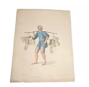 The Costume of China Pu Qua handkolorierte Gravur 1799 Dadley Tragekörbe - Bild 1 von 11