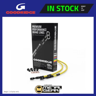 Línea de freno trenzada delantera amarilla para Suzuki DR-Z 125 2003 2004 2005 2006 2007 Foto 1 de 2