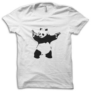 Camiseta Banksy Panda with Guns Urban Graphic M5545 - Imagen 1 de 7