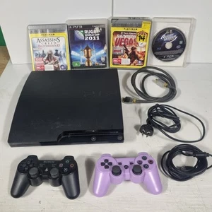 PlayStation 3 Slim PS3 CHECH-2102A 120GB +2 Controllers +games Low Firmware 4.86 - Bild 1 von 14