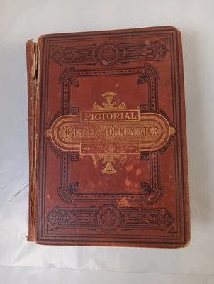 Antique- 1882 - The Pictorial Bible And Commentator- Hardcover By Ingram Cobbin - Image 1 of 4