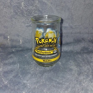 Vintage Pokémon Welch’s Promotional Jelly Juice Glass Jar #54 PSYDUCK  Nintendo - Picture 1 of 4