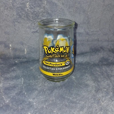 Vintage Pokémon Welch’s Promotional Jelly Juice Glass Jar #54 PSYDUCK  Nintendo - Image 1 of 4