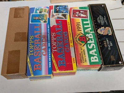 5 Set Lot 1987 1988 1989 Topps 1993 Upper Deck 1991 Bowman Baseball Mint Nice! - Image 1 of 4