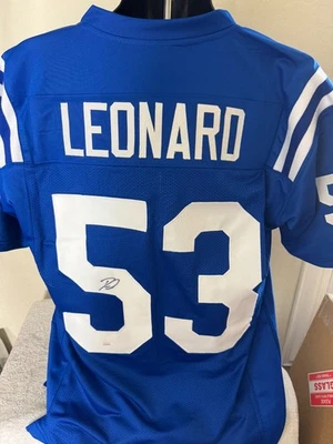 Darius Leonard autographed signed Indianapolis Colts Jersey JSA COA - Image 1 of 3