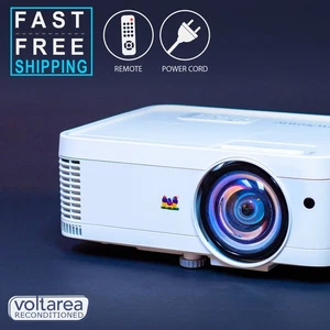 REFURBISHED Projector Short-Throw 3500 LUMENS HDMI 1080p/60 HD ViewSonic Golf - Picture 1 of 5