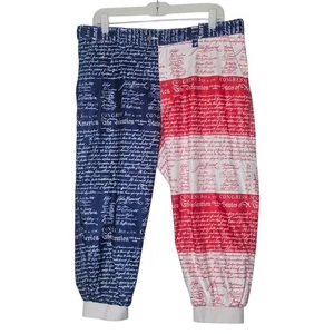Loudmouth Golf Pants Knickers USA Patriotic Declaration Independence Jogger 34 - Picture 1 of 9