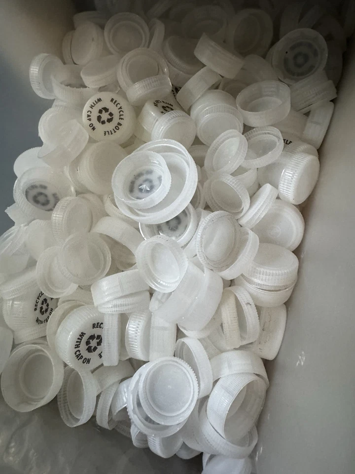 Tampas de garrafa de plástico transparente - Lote de 200 - Imagem 1 de 1