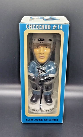 JONATHAN CHEECHOO San Jose Sharks / Cleveland Barons BOBBLEHEAD Heinen's 2002 Cover