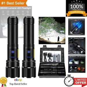 Powerful 990000 Lumens Flashlights - 7 Lighting Modes for Camping & Home - Picture 1 of 10
