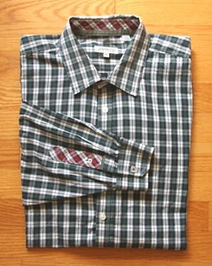 Camisa Jeremy Argyle NYC para hombre talla XXL manga larga a cuadros con botones delanteros - Imagen 1 de 5