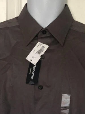 CLAIBORNE NUEVO CON ETIQUETAS "Hongo" Gris Algodón Spandex Ajuste Moderno 16 32-33 Foto 1 de 4