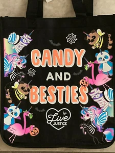Justice For Girls Candy & Besties Halloween Treat Tote Bag NWT - Picture 1 of 2