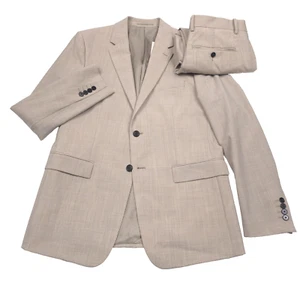 Theory Chambers / Mayer Sand Beige Weave Slim Fit Suit Mens Size US 36R X 29 - Picture 1 of 16