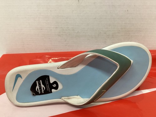 Nike Sandalo Infradito Donna #312656 441 Taglia 9 Blu Mai Indossato "vintage"