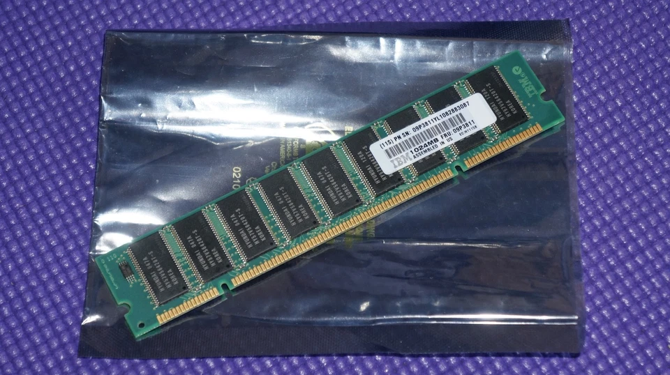 1Genuine IBM-4136 1024 (1GB) Memory RAM RISC 6000 pSeries. 09P3811, KT3M-M80411 - Image 1 of 1