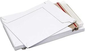 500 - 6" x 8" White CD/DVD Photo Ship Flats Cardboard Envelope Mailer Mailers - Picture 1 of 9