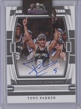 TONY PARKER 2022-23 PANINI NATIONAL TREASURES TIMELESS MOMENTS ON CARD AUTO /49 