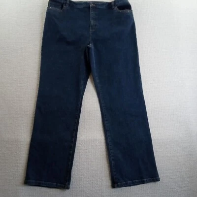 休闲转角牛仔裤女式 18 蓝色弹力牛仔弹性腰刺绣新款 — 第 1/4 张图片