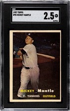 SGC 2.5 1957 Topps #95 Mickey Mantle HOF New York Yankees
