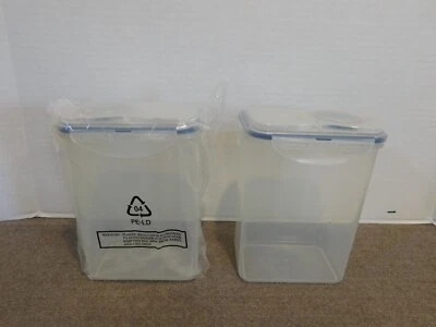Lock& Lock Set of 2 Clear Pourable Storage Containers 60oz.NEW - Image 1 of 4