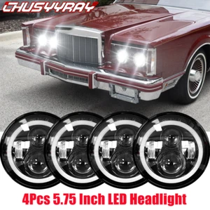 4Pcs 5-3/4 5.75"inch LED Headlights Hi-Lo DRL For 1977-1981 Lincoln Mark V - Bild 1 von 12