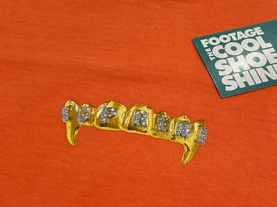 Camiseta 2019 SS19 SUPREME FRONTS DIAMOND GRILLS NEÓN NARANJA ORO LOGOTIPO DE CAJA M Foto 1 de 4