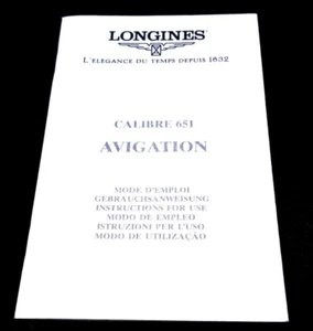 Longines - Original Collection Book Libretto Crono AVIGATION Calibro 651 - NUOVO - Picture 1 of 5