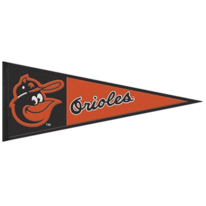 Baltimore Orioles Throwback MLB Embroidered Wool 13" x 32" Pennant - Image 1 of 1