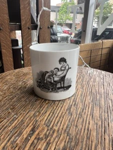 Antike Staffordshire Black Transferware "Black Bat" Teetasse - um 1830 - Bild 1 von 8