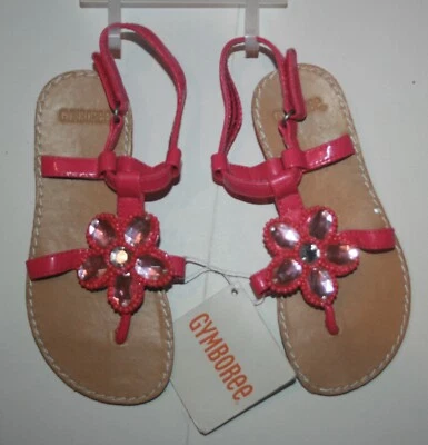 Новый Gymboree сандалии туфли 9 ребенка ясельного возраста розовый драгоценный камень сандалии плоскостях - Изображение 1 из 3
