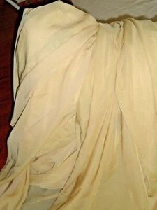 JC PENNEY ESTATE SEMI SHEER GOLD VOILE TEXTURED (2) WINDOW CURTAIN PANELS 55 95 - Picture 1 of 10