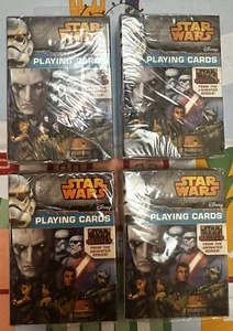 Lot of 4 Disney Star Wars Rebels Playing Cards NEW SEALED - Picture 1 of 4