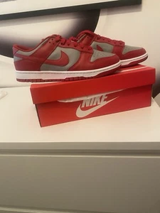 Nike Dunk Low Retro UK 10 Medium Grey /varsity Red - Picture 1 of 9
