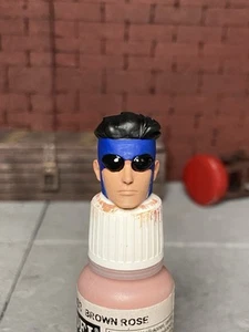 Invincible Blue Custom Head 1/12 Scale Painted Marvel Legends Mafex Ct Mcfarlane - Picture 1 of 3