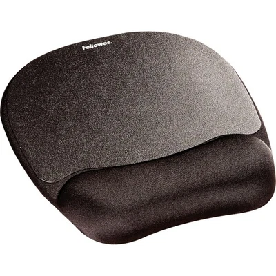 Fellowes Memory Foam Mouse Pad with Wrist Rest - Black (9176501) - 1"x7.94"x9.2 - Image 1 of 4