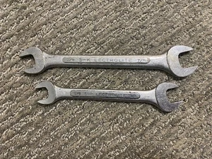 Lotto di 2 chiavi terminali vintage SK doppie aperte 5/8"-3/4" 0-2024 e 3/4"-7/8" 0-2428 - Foto 1 di 8