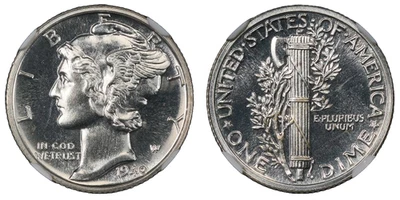 Moneda de diez centavos Mercury 1940 NGC PR66 prueba brillante gema blanca ¡hermosa! Foto 1 de 4