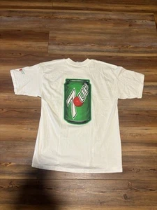 Vintage 7UP Drink Promo Tshirt Nice Package Size XL White - Picture 1 of 7