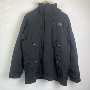 The North Face Cryptic Hyvent Jacket Mens Large Black Hooded Waterproof - Picture 1 of 11