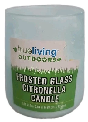 Citronella Candles in Frosted Glass 6.5oz Blue  - Image 1 of 4