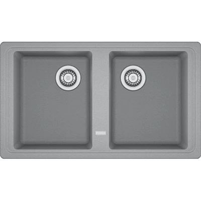 Franke BFG 620, 2x 860x500mm, 2 x Siebkorb als Drehknopfventil, mit rundem Ueber - Bild 1 von 2