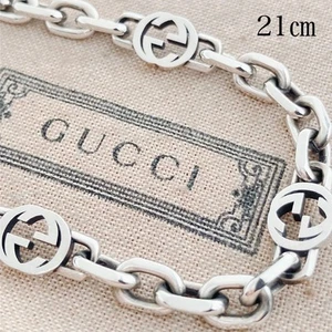 21 Washed Gucci 925 Bracelet Silver Men s ON379 Chain Accessories - Photo 1 sur 8