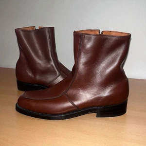E.T. Botas Wright Hombre 8.5 B, 601021, Cuero Marrón Cremallera Tobillo, EE. UU., 65301J3 - Imagen 1 de 14