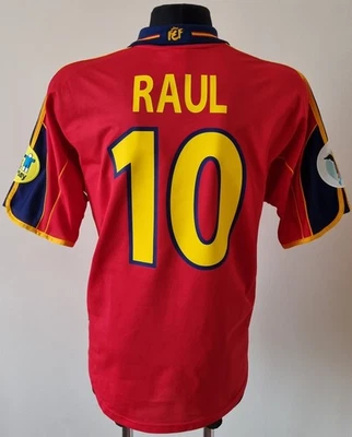 Spain 1999 - 2001 Home football Adidas shirt #7 Raul size L Adult - Image 1 of 4