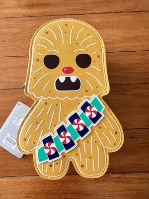 Nuevo con etiquetas Bandolera Disney Navidad Loungefly Star Wars Chewbacca Pan de Jengibre Chewie Foto 1 de 4