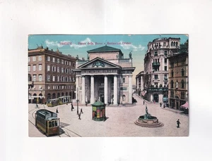 F1374) TRIESTE - Triest - Piazza della BORSA e Restaurant DREHER - Tramway 1912 - Bild 1 von 2