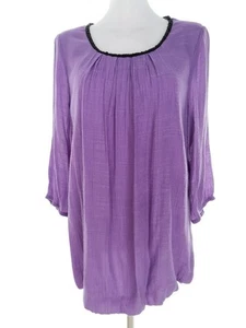 Zay Size S Purple Tunic Blouse Sleeve 3/4 Pebbles - Picture 1 of 5