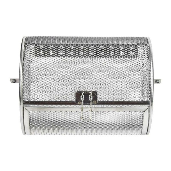 2pcs Stainless Steel Rotisserie Grill Roaster Oven Basket Walnuts Barbecue Photo Related